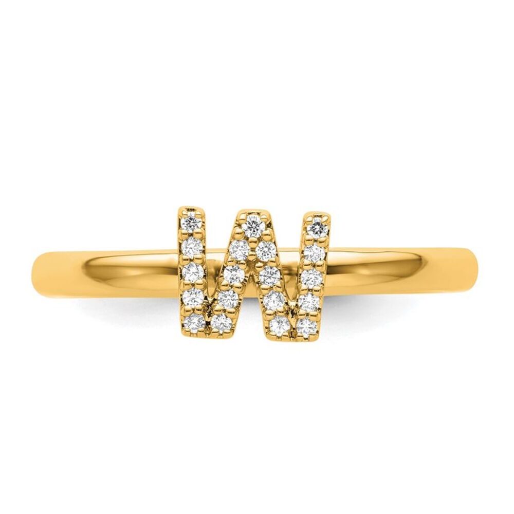 Kazi Luxury 14k Yellow Gold Stackable Diamond Ini… - image 4